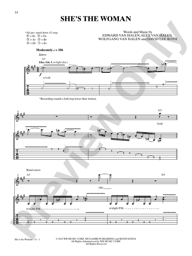 Van Halen - Different Kind Of Truth Guitar Tab Book