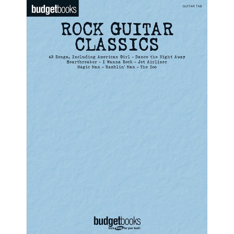 BUDGET BOOKS ROCK GUITAR CLASSICS GUITAR TAB - Music2u