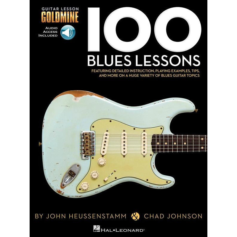 100 BLUES LESSONS GUITAR GOLDMINE BK/OLA - Music2u