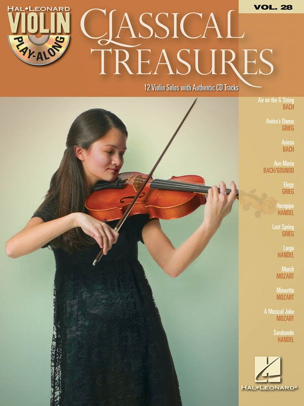 Classical Treasures Violin Play Along Bk/Cd V28