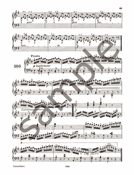 Czerny - 100 Easy Progressive Studies For Piano Op 139 Book