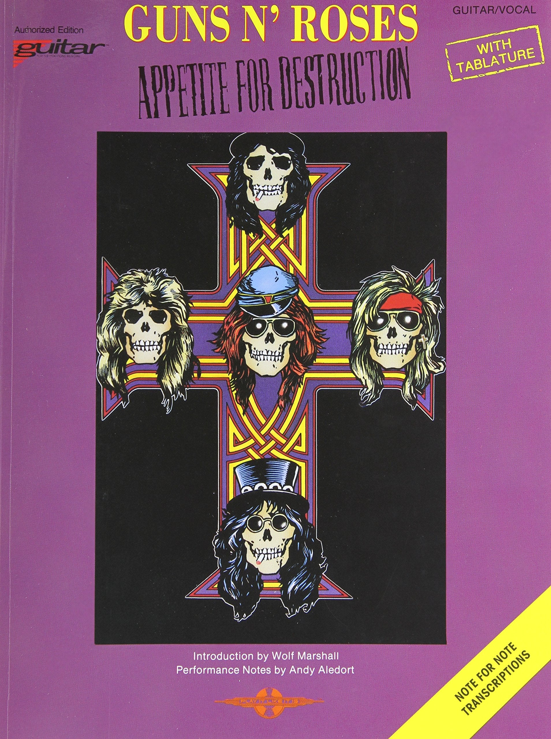 Guns N' Roses Appetite For Destruction - Guitar Tab Book