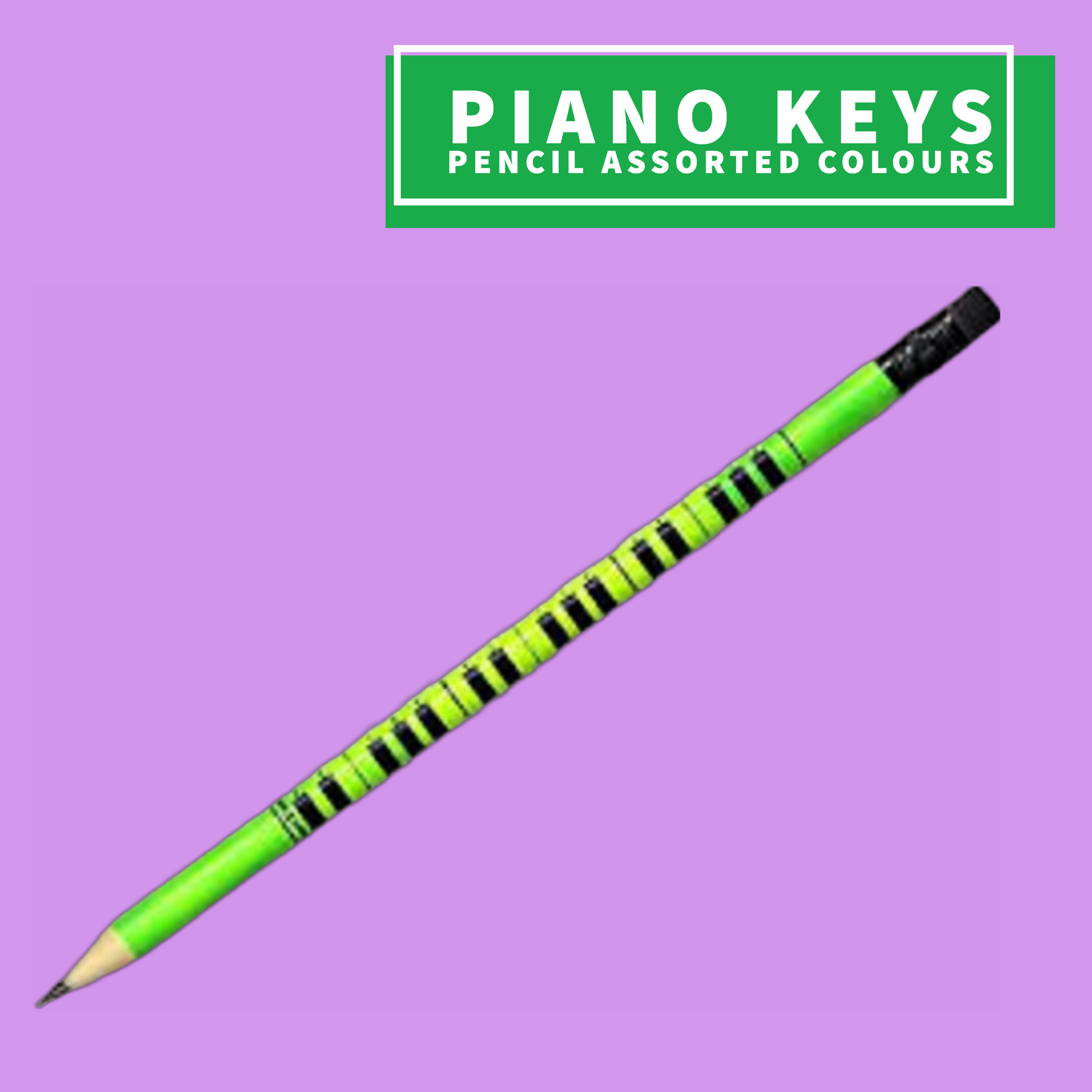 Piano Keys Graphite Pencil (Assorted Colours)