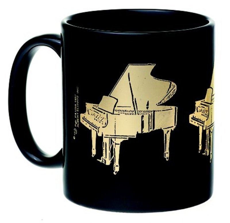 MUG GRAND PIANO BLACK AND GOLD