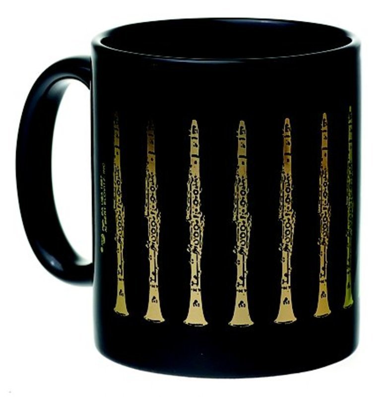 MUG CLARINET BLACK AND GOLD