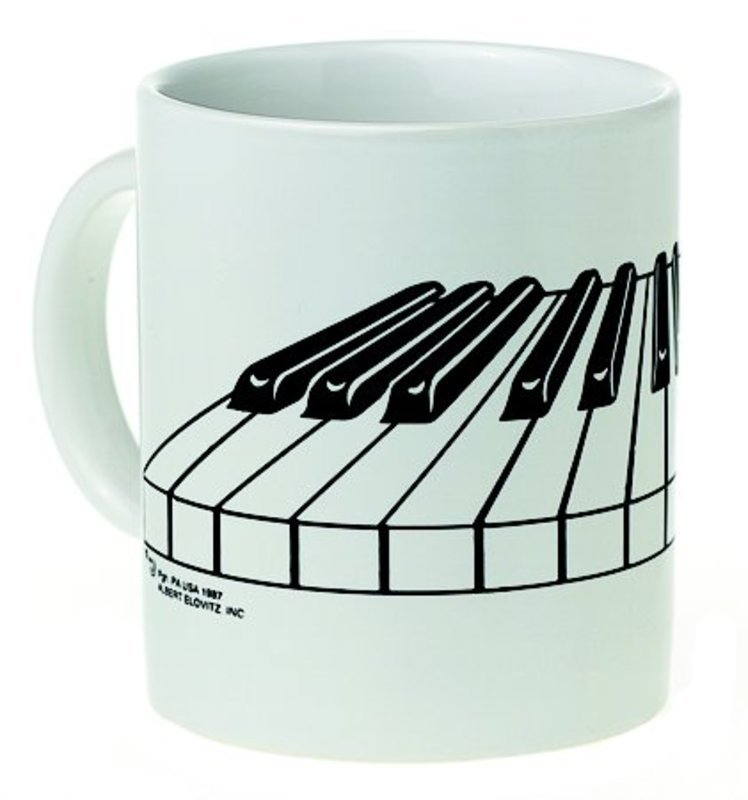 MUG MUSIC DESIGN 3D KEYBOARD WHITE