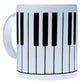 MUG MUSIC DESIGN LARGE KEYBOARD WHITE