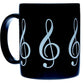 MUG MUSIC DESIGN G CLEF BLACK