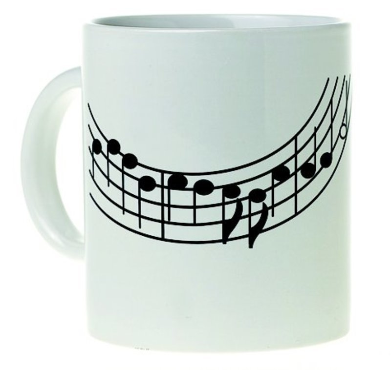 MUG MUSIC DESIGN STAFF WHITE