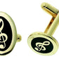 CUFF LINKS G CLEF OVAL