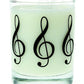 GLASS TREBLE CLEF BLACK IMPRINT