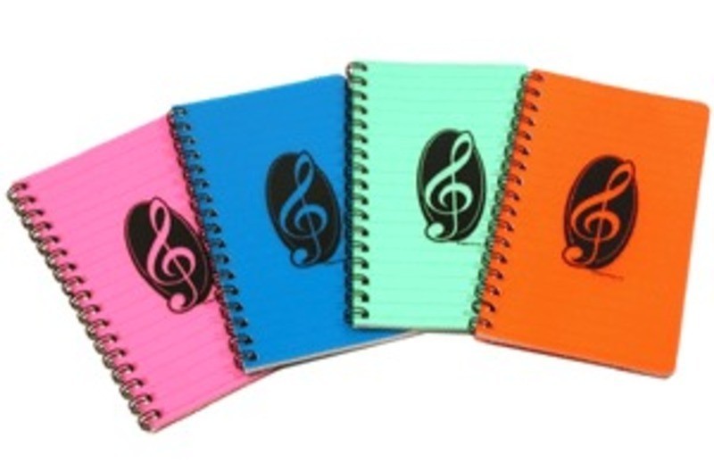 NOTEBOOK G CLEF ASSORTED COLOURS