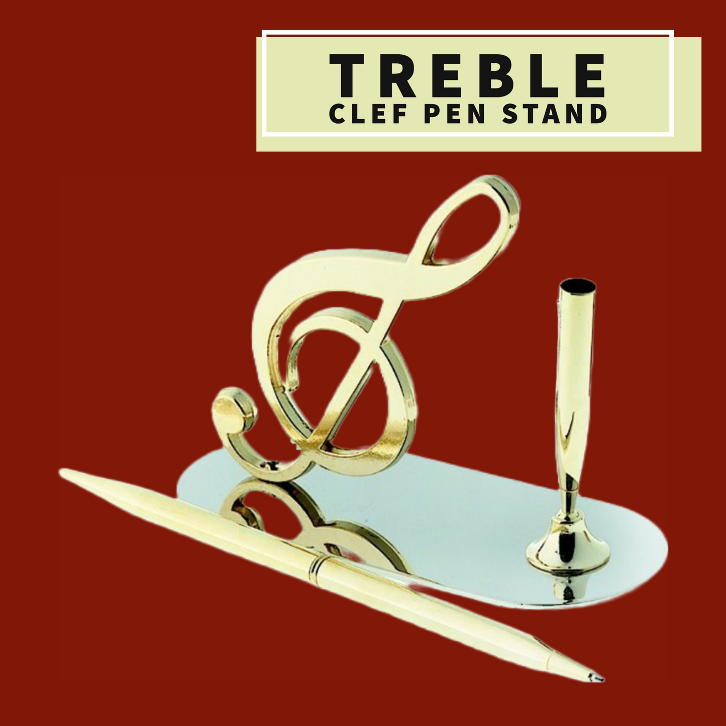 Pen Stand -  G Clef Two Tone