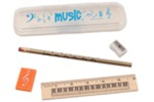 Pencil Case Set Blue Music Imprint