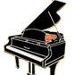 KEYCHAIN GRAND PIANO BLACK