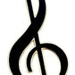 KEYCHAIN G CLEF BLACK