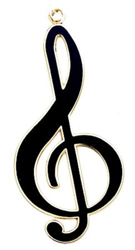 KEYCHAIN G CLEF BLACK