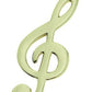 KEYCHAIN G CLEF POLISHED BRASS