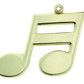 KEYCHAIN DOUBLE NOTE POLISHED BRASS