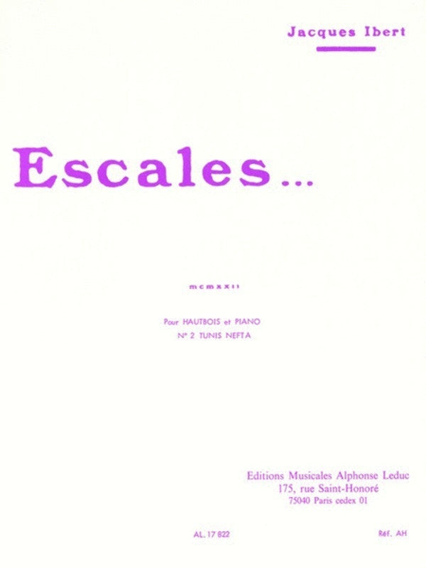 Ibert - Escales Oboe/Piano