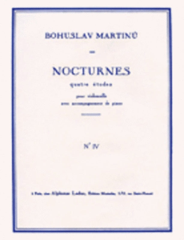 Martinu - Nocturne No 4 H189 Cello/Piano