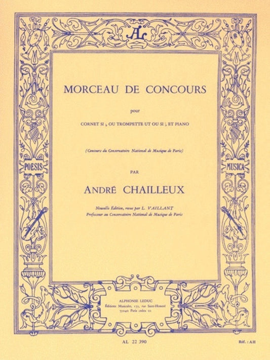 Chailleux - Morceau De Concours For Trumpet/Piano