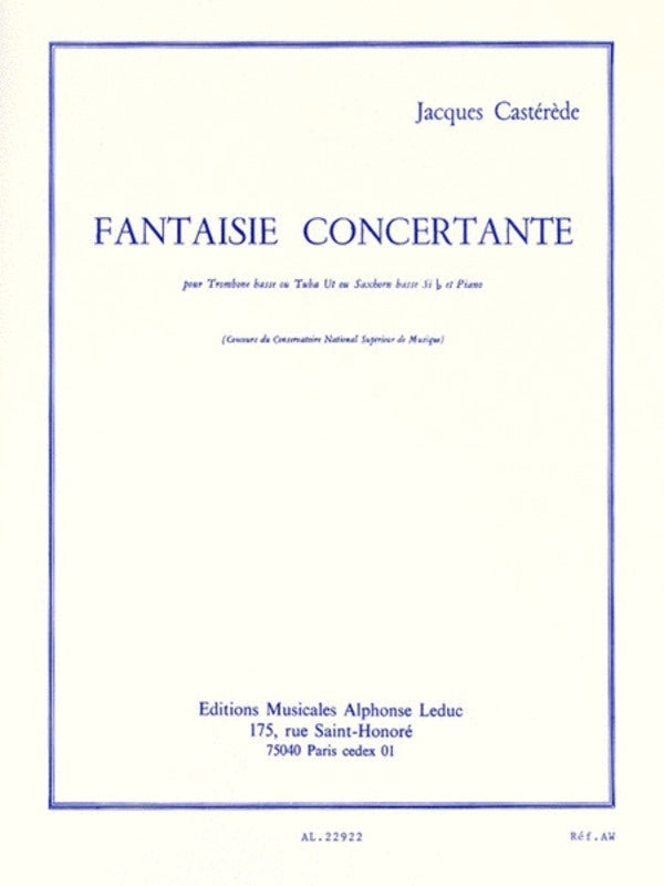 Casterede - Fantasie Concertante For Trombone/Piano