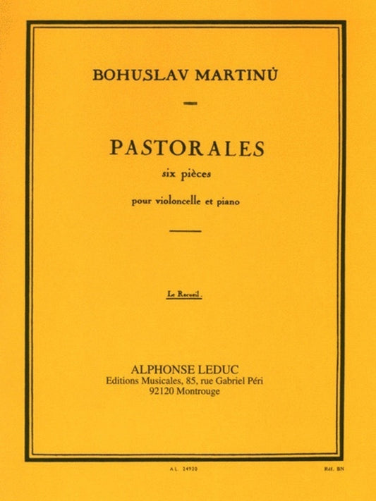 Martinu - 6 Pastorales For Cello/Piano