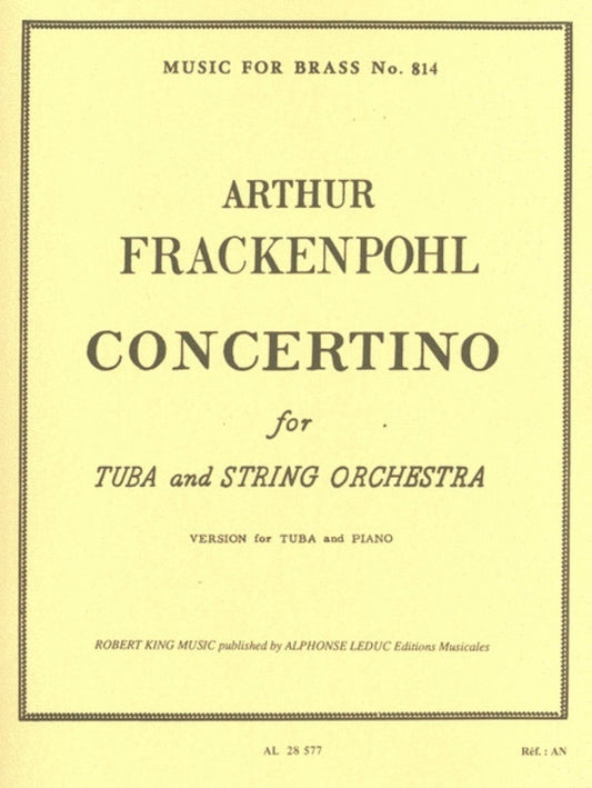 Frackenpohl - Concertino For Tuba/Piano