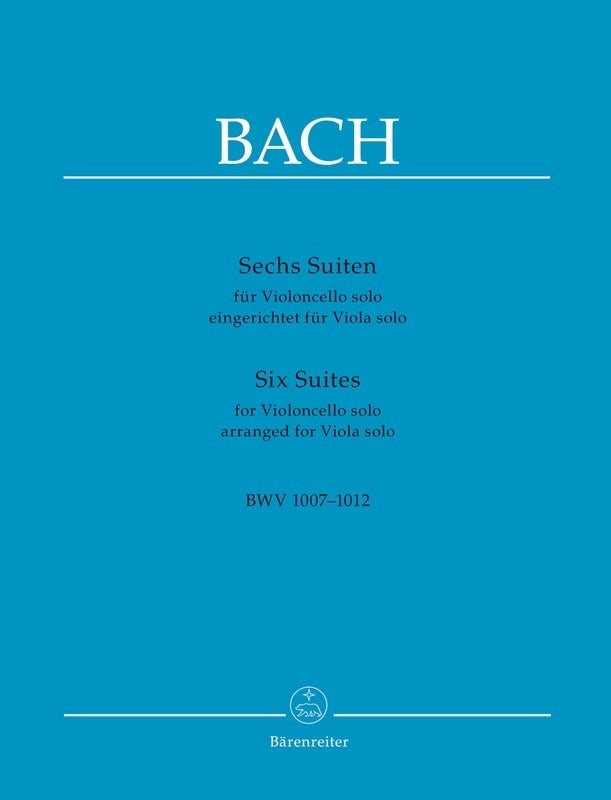 Bach - 6 Suites For Cello Solo Bwv 1007-1012 Arranged For Vi