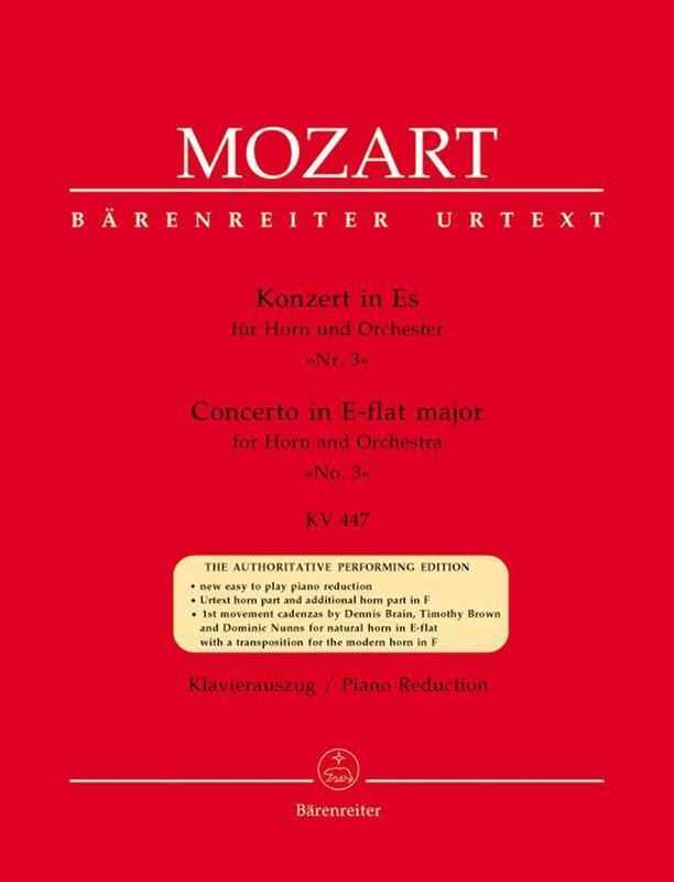 Mozart - Concerto No 3 E Flat K 447 French Horn/Piano