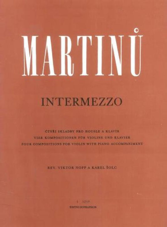 Martinu - Intermezzo For Violin/Piano