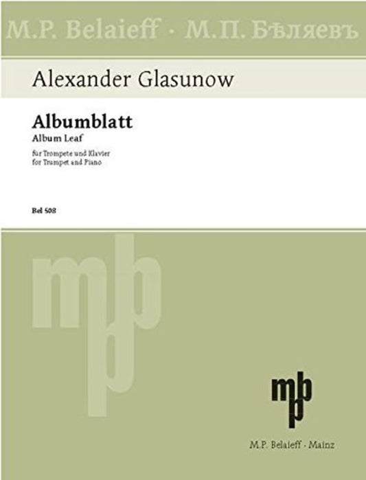 Glazounov - Album Leaf Trumpet/Piano