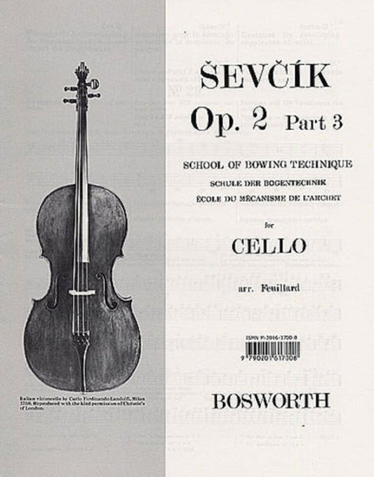 Sevcik Cello Studies Op 2 Part 3 Book