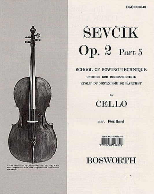 Sevcik Cello Studies Op 2 Part 5 Book