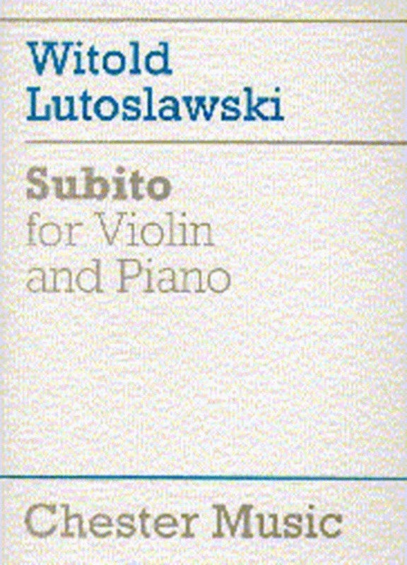 Lutoslawski - Subito For Violin/Piano