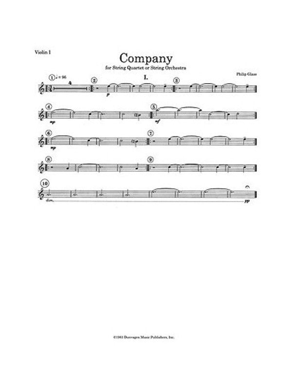 Glass - String Quartet No 2 Company Parts