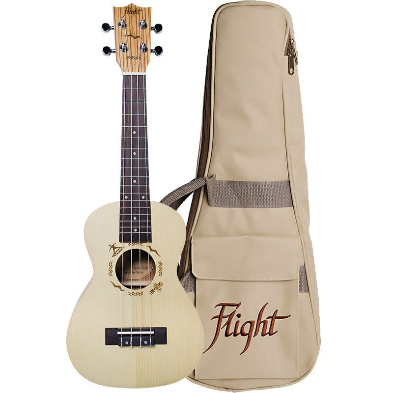 FLIGHT DUC325 CONCERT UKE SPUCE/ZEB W/BAG