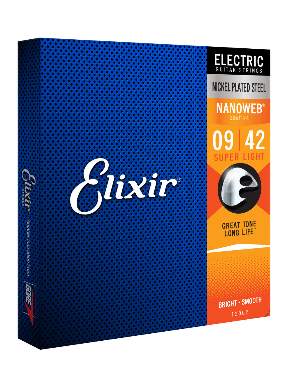 Elixir 12002 Electric Guitar Nanoweb Nickel Super Light String Set 9-42