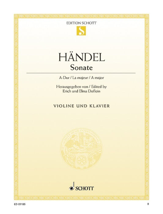 Handel - Sonata A Major No 3 Violin/Piano