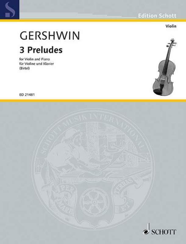 Gershwin - 3 Preludes For Violin with Piano Accompaniment Book