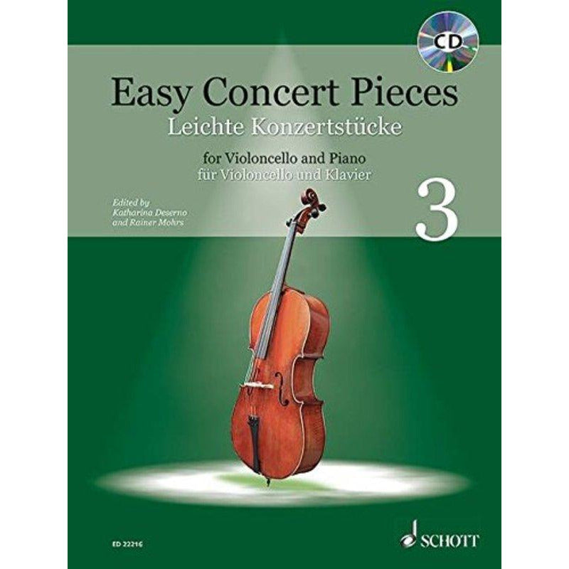 EASY CONCERT PIECES BOOK 3 CELLO/PIANO - Music2u