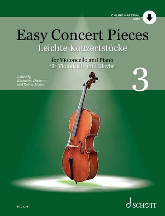 Easy Concert Pieces Vol 3 For Cello/Piano Bk/Ola