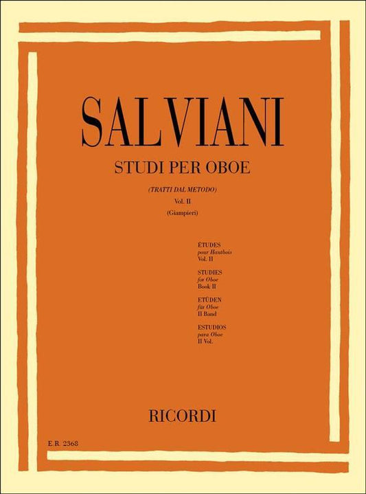 Salviani - Studies For Oboe Vol 2