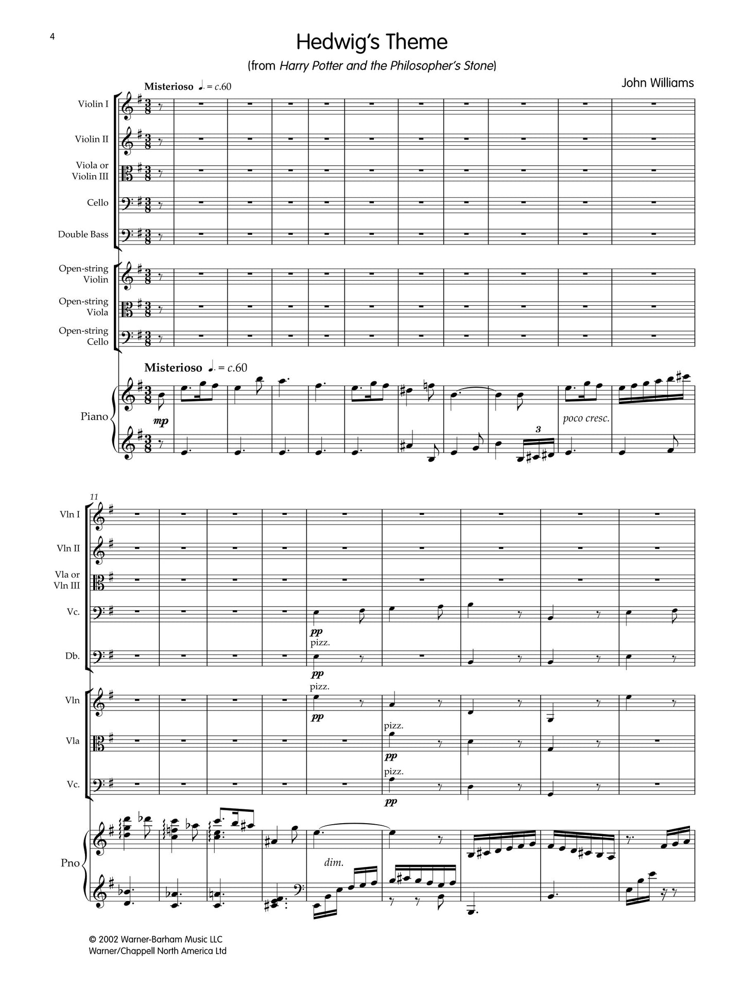 Stringpops - Harry Potter Score/Parts/Piano Accompaniment & Reproducible Sheet Music