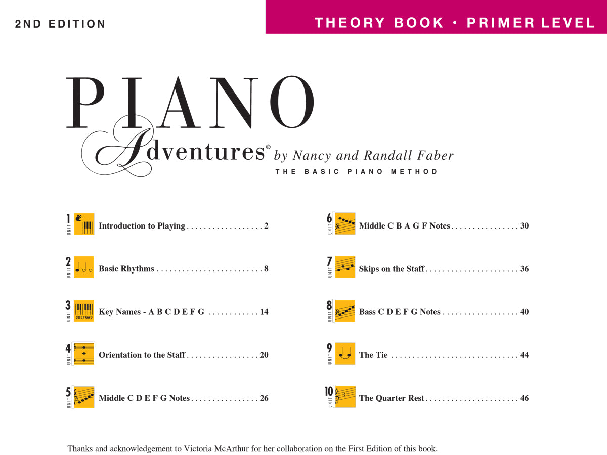 Piano Adventures: Theory Primer Book (2nd Edition)