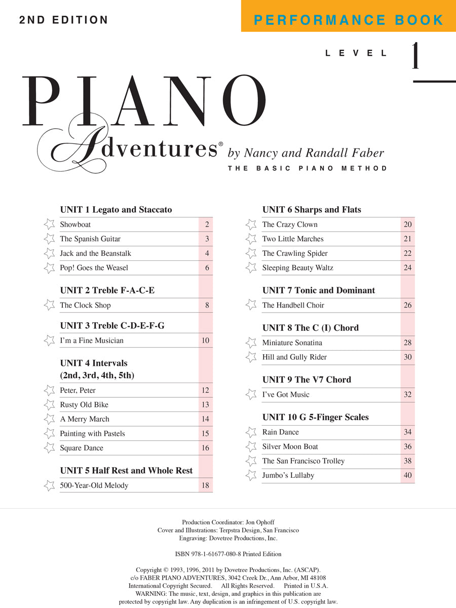 Piano Adventures: Performance Level 1 Book (2nd Edition)