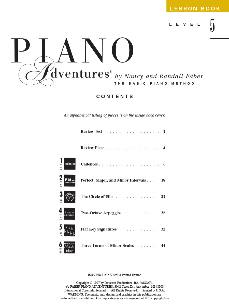 Piano Adventures: Lesson Level 5 Book (2Nd Edition) & Keyboard