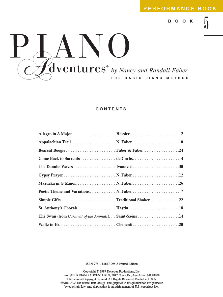 Piano Adventures: Performance Level 5 Book & Keyboard