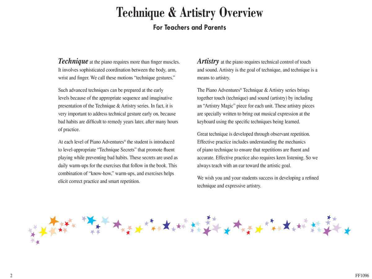 Piano Adventures: Technique & Artistry Primer Book (2Nd Edition) Keyboard